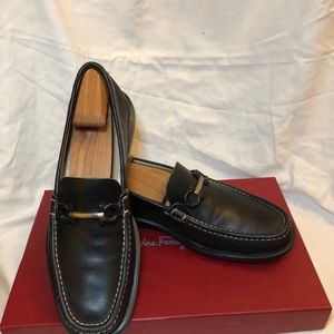 Salvatore Ferragamo Bit Loafers - Black - Size 9.5